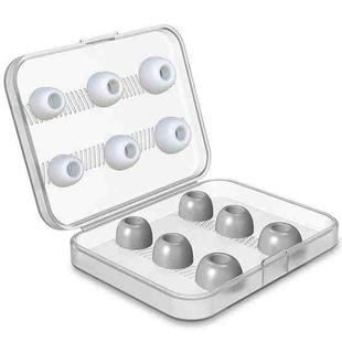 12 PCS Wireless Earphone Replaceable Silicone + Memory Foam Ear Cap Earplugs for AirPods Pro, with Storage Box(White + Grey)