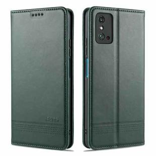 For Huawei Honor X10 Max AZNS Magnetic Calf Texture Horizontal Flip Leather Case with Card Slots & Holder & Wallet(Dark Green)