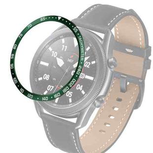 For Samsung Galaxy Watch 3 45mm Smart Watch Steel Bezel Ring, E Version(Army Green White Letter)