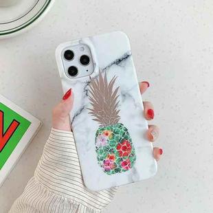 For iPhone 11 Gilding Pineapple Pattern Soft TPU Protective Case (White)