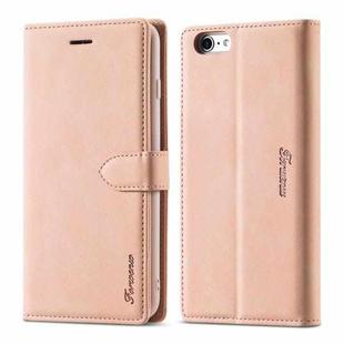 For iPhone 6 Plus / 6s Plus Forwenw F1 Series Matte Strong Magnetism Horizontal Flip Leather Case with Holder & Card Slots & Wallet & Photo Frame(Rose Gold)