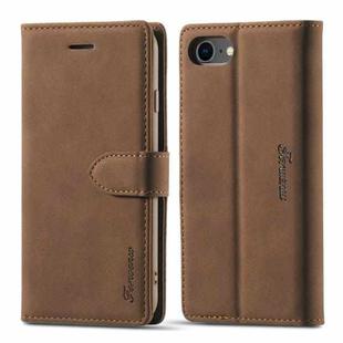 For iPhone 7 / 8 Forwenw F1 Series Matte Strong Magnetism Horizontal Flip Leather Case with Holder & Card Slots & Wallet & Photo Frame(Brown)