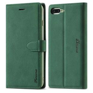 For iPhone 7 Plus / 8 Plus Forwenw F1 Series Matte Strong Magnetism Horizontal Flip Leather Case with Holder & Card Slots & Wallet & Photo Frame(Green)