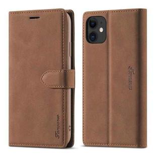 For iPhone 11 Forwenw F1 Series Matte Strong Magnetism Horizontal Flip Leather Case with Holder & Card Slots & Wallet & Photo Frame(Brown)