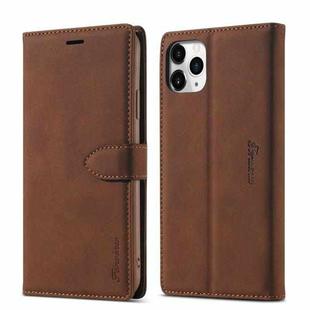 For iPhone 11 Pro Forwenw F1 Series Matte Strong Magnetism Horizontal Flip Leather Case with Holder & Card Slots & Wallet & Photo Frame(Brown)