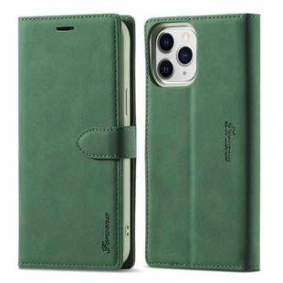 For iPhone 12 Pro Forwenw F1 Series Matte Strong Magnetism Horizontal Flip Leather Case with Holder & Card Slots & Wallet & Photo Frame(Green)