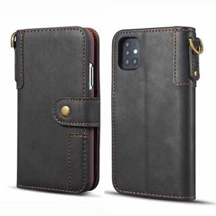For Samsung Galaxy Note20 Ultra Cowhide Texture Horizontal Flip Leather Case with Holder & Card Slots & Wallet & Lanyard(Black)