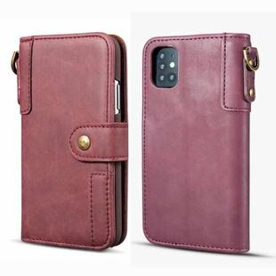 For Samsung Galaxy Note20 Cowhide Texture Horizontal Flip Leather Case with Holder & Card Slots & Wallet & Lanyard(Red)