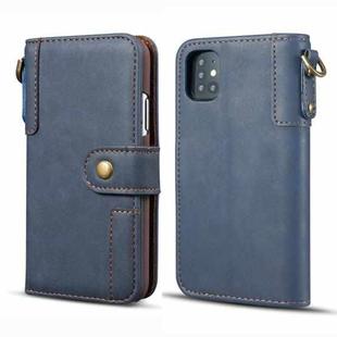 For Samsung Galaxy Note20 Cowhide Texture Horizontal Flip Leather Case with Holder & Card Slots & Wallet & Lanyard(Blue)