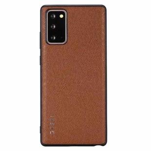 For Samsung Galaxy Note 20 GEBEI Full-coverage Shockproof Leather Protective Case(Brown)