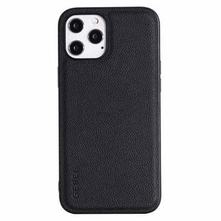 For iPhone 12 / 12 Pro GEBEI Full-coverage Shockproof Leather Protective Case(Black)