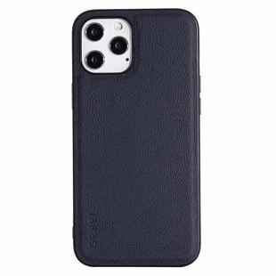 For iPhone 12 Pro Max GEBEI Full-coverage Shockproof Leather Protective Case(Blue)