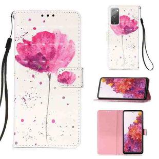 For Samsung Galaxy S20 FE 3D Painting Horizontal Flip Leather Case with Holder & Card Slot & Lanyard(Flower)