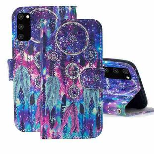 For Samsung Galaxy S20 FE 3D Painting Pattern Coloured Drawing Horizontal Flip PU Leather Case with Holder & Card Slots & Wallet(Starry Sky Wind Chimes)