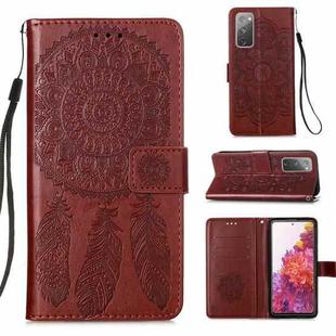 For Samsung Galaxy S20 FE Dream Catcher Printing Horizontal Flip Leather Case with Holder & Card Slots & Wallet & Lanyard(Brown)