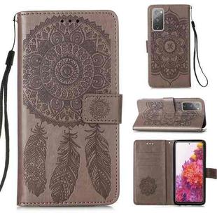 For Samsung Galaxy S20 FE 5G Dream Catcher Printing Horizontal Flip Leather Case with Holder & Card Slots & Wallet & Lanyard(Grey)