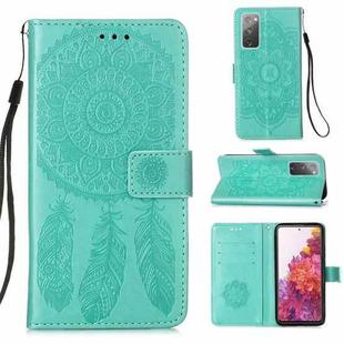 For Samsung Galaxy S20 FE 5G Dream Catcher Printing Horizontal Flip Leather Case with Holder & Card Slots & Wallet & Lanyard(Green)