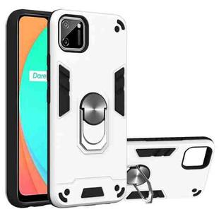 For OPPO Realme C11 Armour Series PC + TPU Protective Case with Ring Holder(Silver)