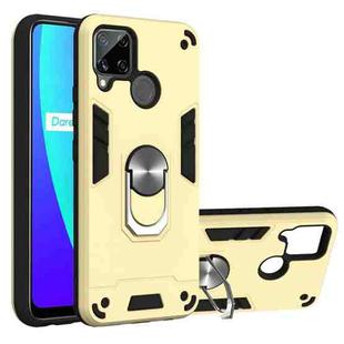 For OPPO Realme C12 / C15 Armour Series PC + TPU Protective Case with Ring Holder(Gold)