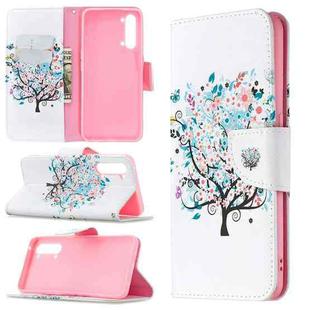 For OPPO Find X2 Lite Colored Drawing Pattern Horizontal Flip Leather Case with Holder & Card Slots & Wallet(Tree)