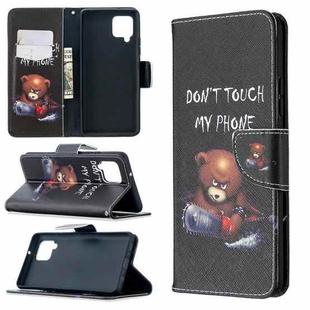 For Samsung Galaxy A42 5G Colored Drawing Pattern Horizontal Flip Leather Case with Holder & Card Slots & Wallet(Bear)