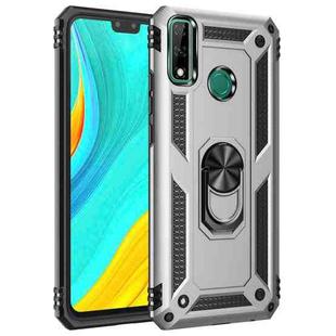 For Huawei Y8s Shockproof TPU + PC Protective Case with 360 Degree Rotating Holder(Silver)