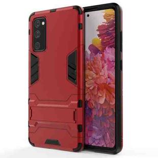 For Samsung Galaxy S20 FE Shockproof PC + TPU Protective Case with Invisible Holder(Red)