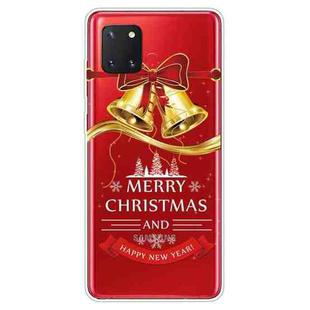 For Samsung Galaxy A81 / Note 10 Lite Christmas Series Clear TPU Protective Case(Golden Bell)