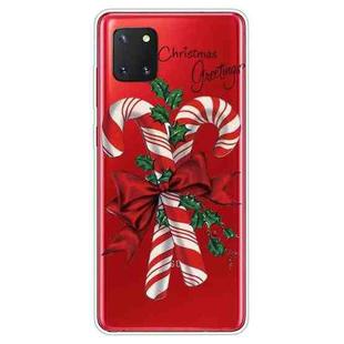 For Samsung Galaxy A81 / Note 10 Lite Christmas Series Clear TPU Protective Case(Big Crutch)