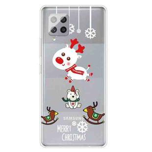 For Samsung Galaxy A42 Christmas Series Clear TPU Protective Case(Trojan Bear Deer)