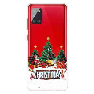 For Samsung Galaxy A51 Christmas Series Clear TPU Protective Case(Retro Old Man)