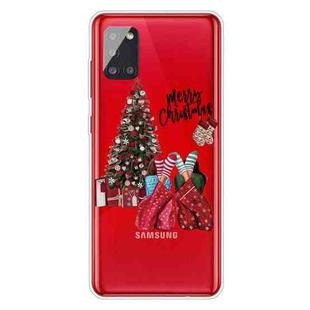 For Samsung Galaxy A71 5G Christmas Series Clear TPU Protective Case(Christmas Pajamas)
