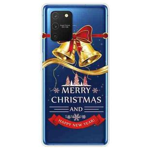 For Samsung Galaxy A91 / S10 Lite / M80s Christmas Series Clear TPU Protective Case(Golden Bell)