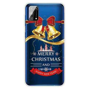 For Samsung Galaxy M31 Christmas Series Clear TPU Protective Case(Golden Bell)