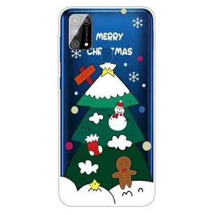 For Samsung Galaxy M31 Christmas Series Clear TPU Protective Case(Three-tier Christmas Tree)