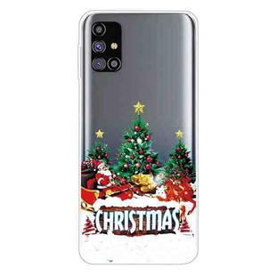 For Samsung Galaxy M31s Christmas Series Clear TPU Protective Case(Retro Old Man)