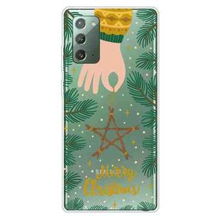 For Samsung Galaxy Note20 Christmas Series Clear TPU Protective Case(Five-pointed Star)