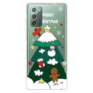 For Samsung Galaxy Note20 Christmas Series Clear TPU Protective Case(Three-tier Christmas Tree)