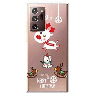 For Samsung Galaxy Note20 Ultra Christmas Series Clear TPU Protective Case(Trojan Bear Deer)