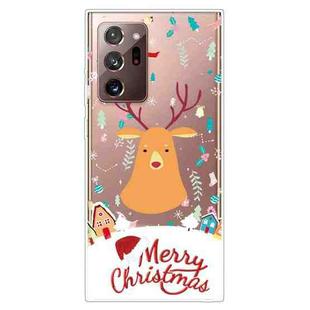 For Samsung Galaxy Note20 Ultra Christmas Series Clear TPU Protective Case(Christmas Ugly Deer)