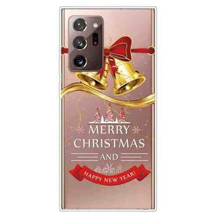 For Samsung Galaxy Note20 Ultra Christmas Series Clear TPU Protective Case(Golden Bell)