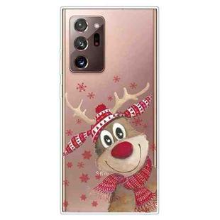 For Samsung Galaxy Note20 Ultra Christmas Series Clear TPU Protective Case(Smiley Deer)