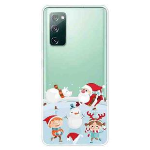 For Samsung Galaxy S20 FE Christmas Series Clear TPU Protective Case(Snow Entertainment)