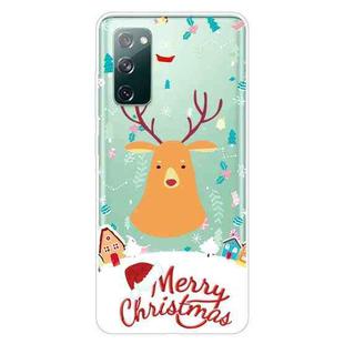 For Samsung Galaxy S20 FE Christmas Series Clear TPU Protective Case(Christmas Ugly Deer)