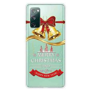 For Samsung Galaxy S20 FE Christmas Series Clear TPU Protective Case(Golden Bell)