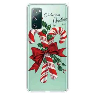 For Samsung Galaxy S20 FE Christmas Series Clear TPU Protective Case(Big Crutch)