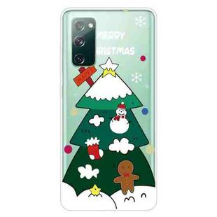 For Samsung Galaxy S20 FE Christmas Series Clear TPU Protective Case(Three-tier Christmas Tree)