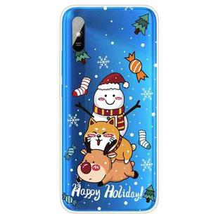 For Xiaomi Redmi 9A Christmas Series Transparent TPU Protective Case(Stacked Doll)