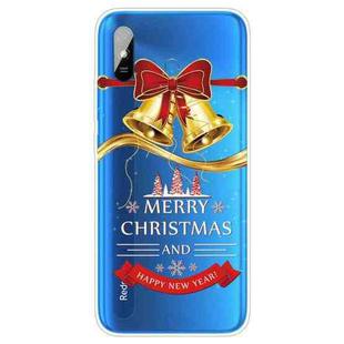For Xiaomi Redmi 9A Christmas Series Transparent TPU Protective Case(Golden Bell)