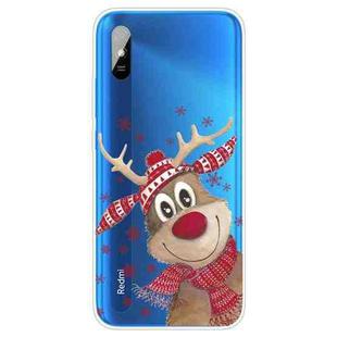 For Xiaomi Redmi 9A Christmas Series Transparent TPU Protective Case(Smiley Deer)